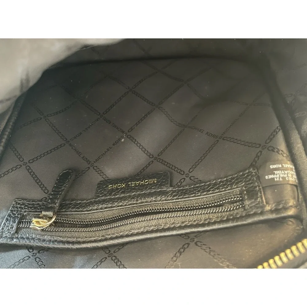 Michael Kors pebbled leather Abbey Backpack Leather‎ Logo